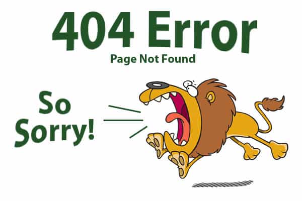 404 error page not found